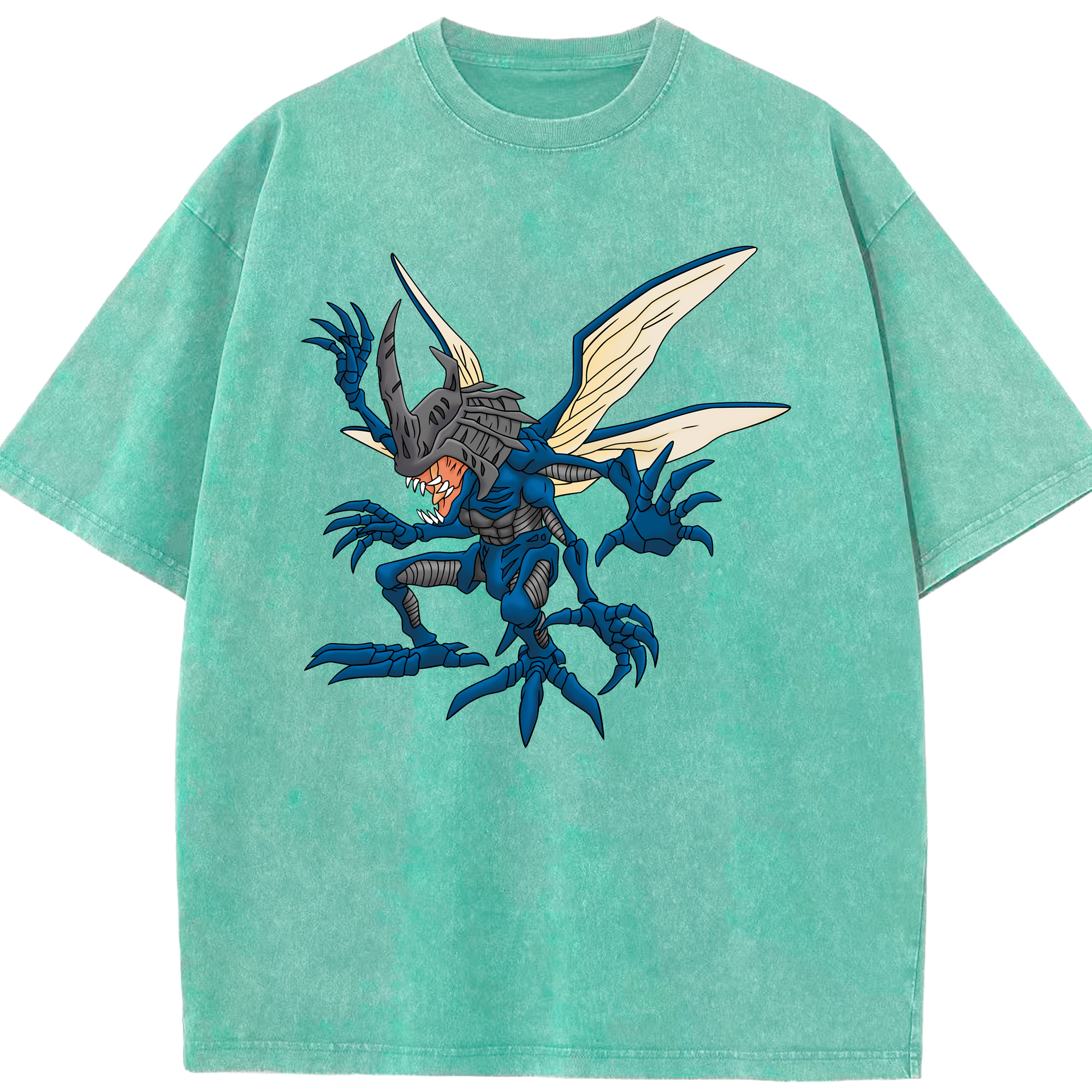 （画像用） Digimon デジタルモンスター/デジモン 綿100% ヴィンテージ風 半袖Tシャツ（フロントプリント）